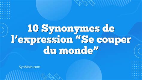 synonyme de l'expression de.